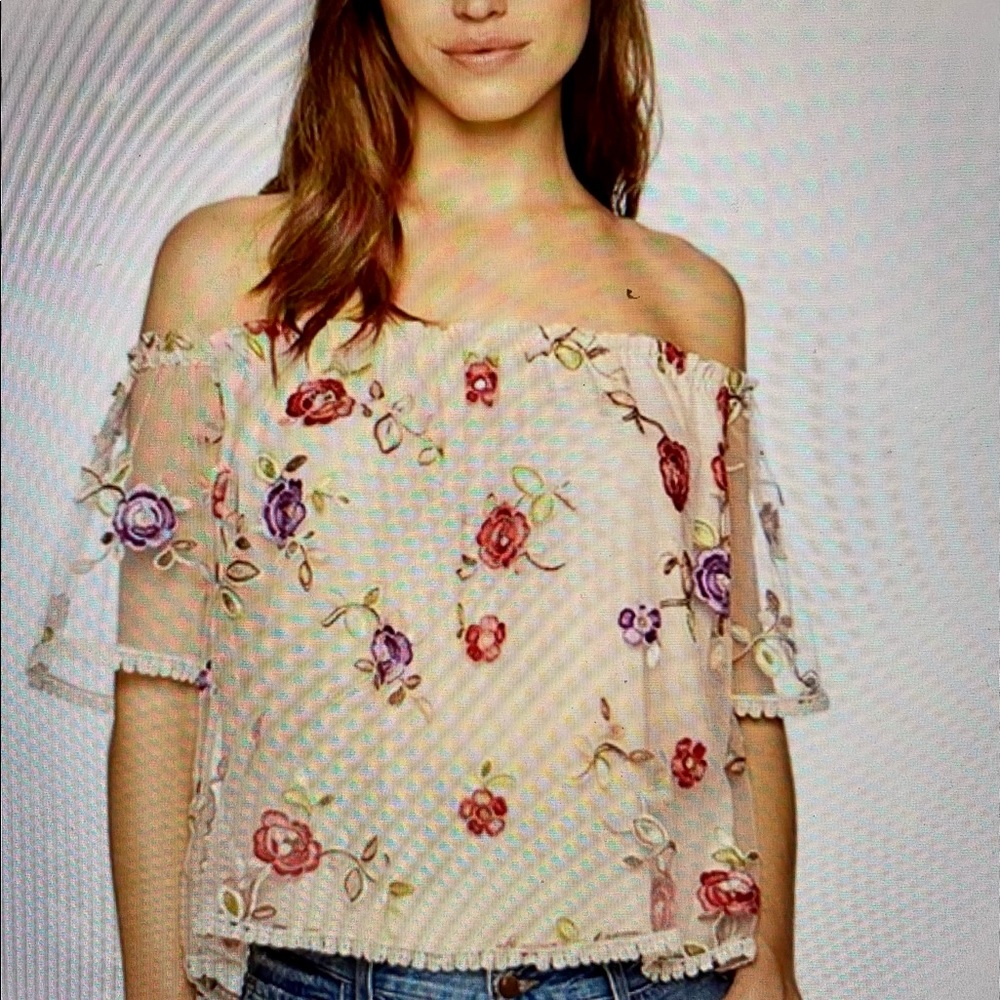BB Dakota Pink Off the Shoulder Top